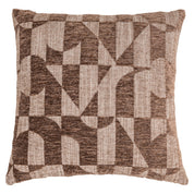 Cushion Aria brown geometric