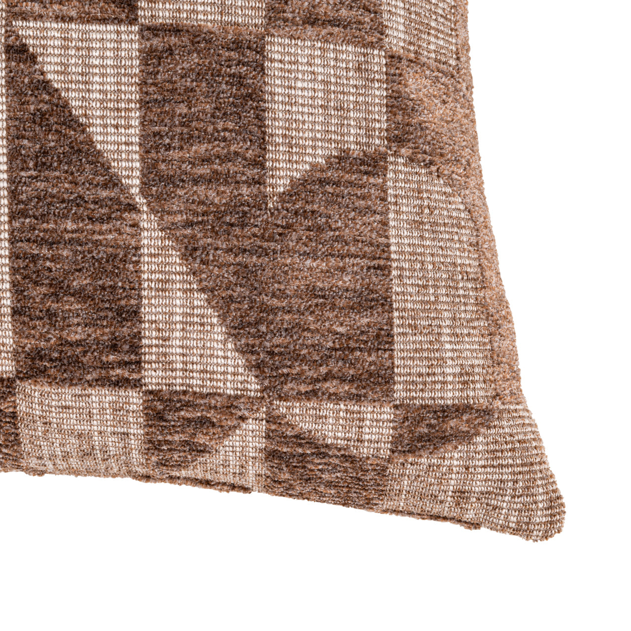 Cushion Aria brown geometric
