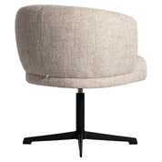 Dining chair Dinan cream tweed fire retardant - swivel