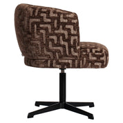 Dining chair Dinan brown labyrinth fire retardant swivel