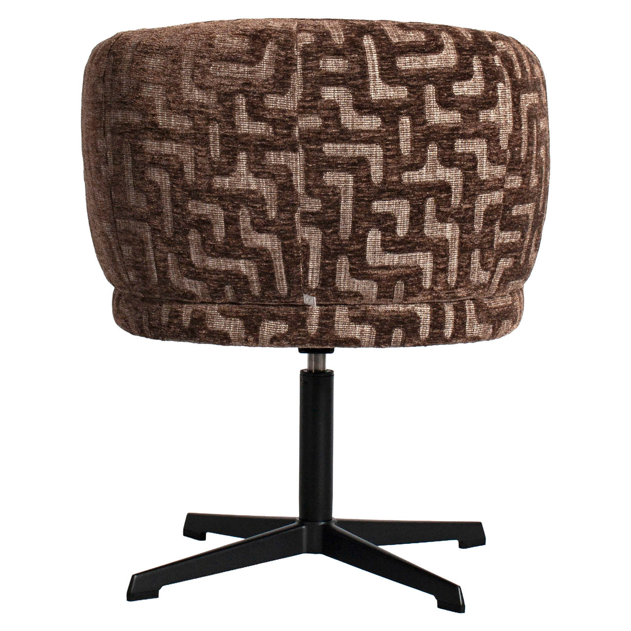 Dining chair Dinan brown labyrinth fire retardant swivel