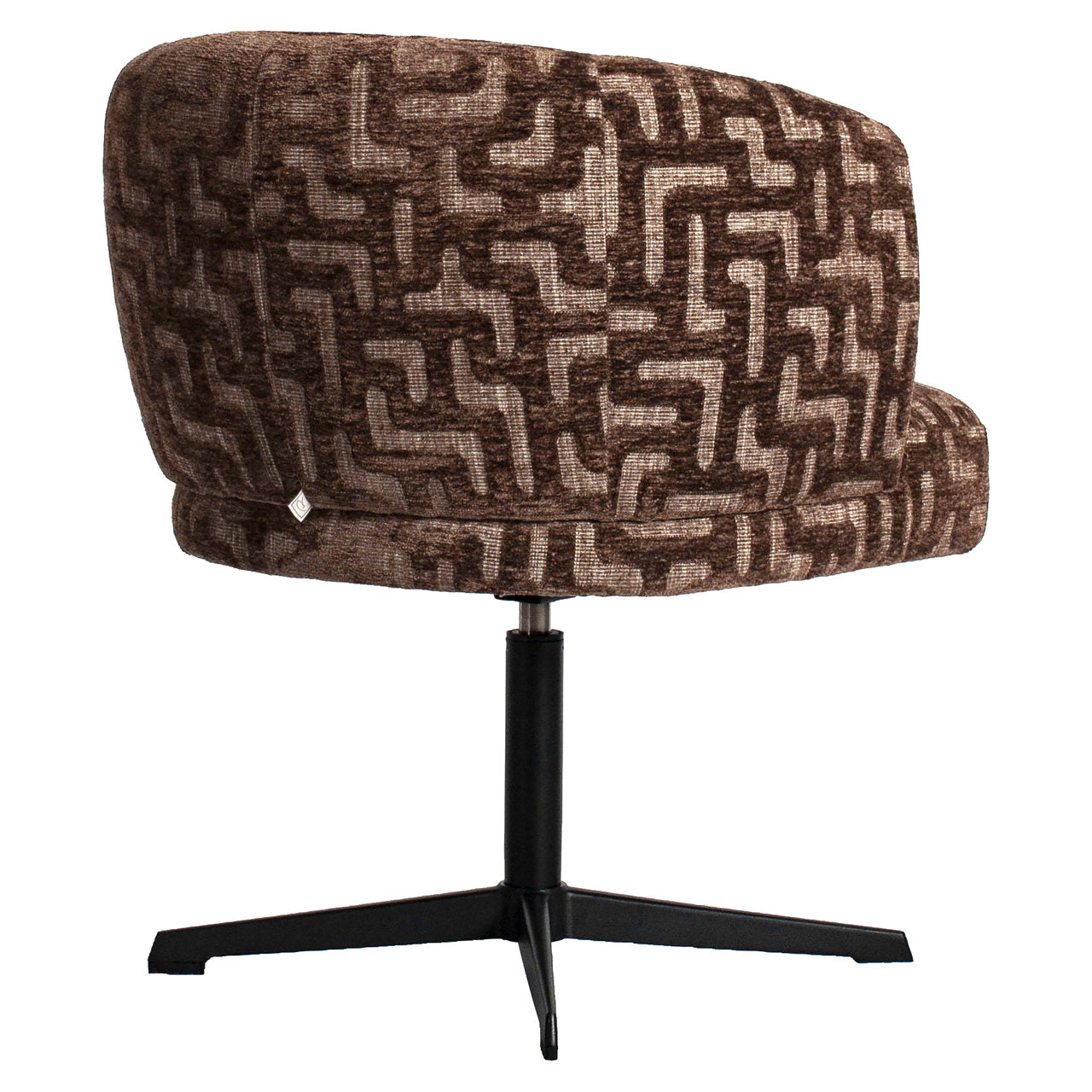 Dining chair Dinan brown labyrinth fire retardant swivel