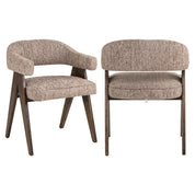 Dining chair Mori mocca linear fire retardant