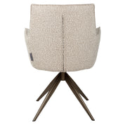 Dining chair Dakota natural chunky swivel with arm