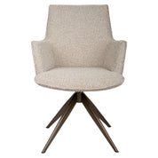 Dining chair Dakota natural chunky swivel with arm