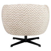 Lounge chair Estelle sand chevron swivel