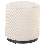 Pouffe & Footstool Lexie beige chevron  45Ø