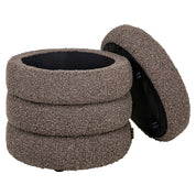 Pouffe & Footstool Adele brown chunky