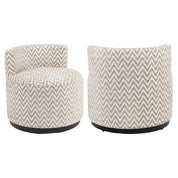 Lounge chair Franny sand chevron