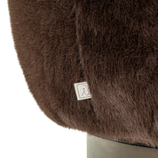 Lounge chair Colmar chocolat fluffy swivel