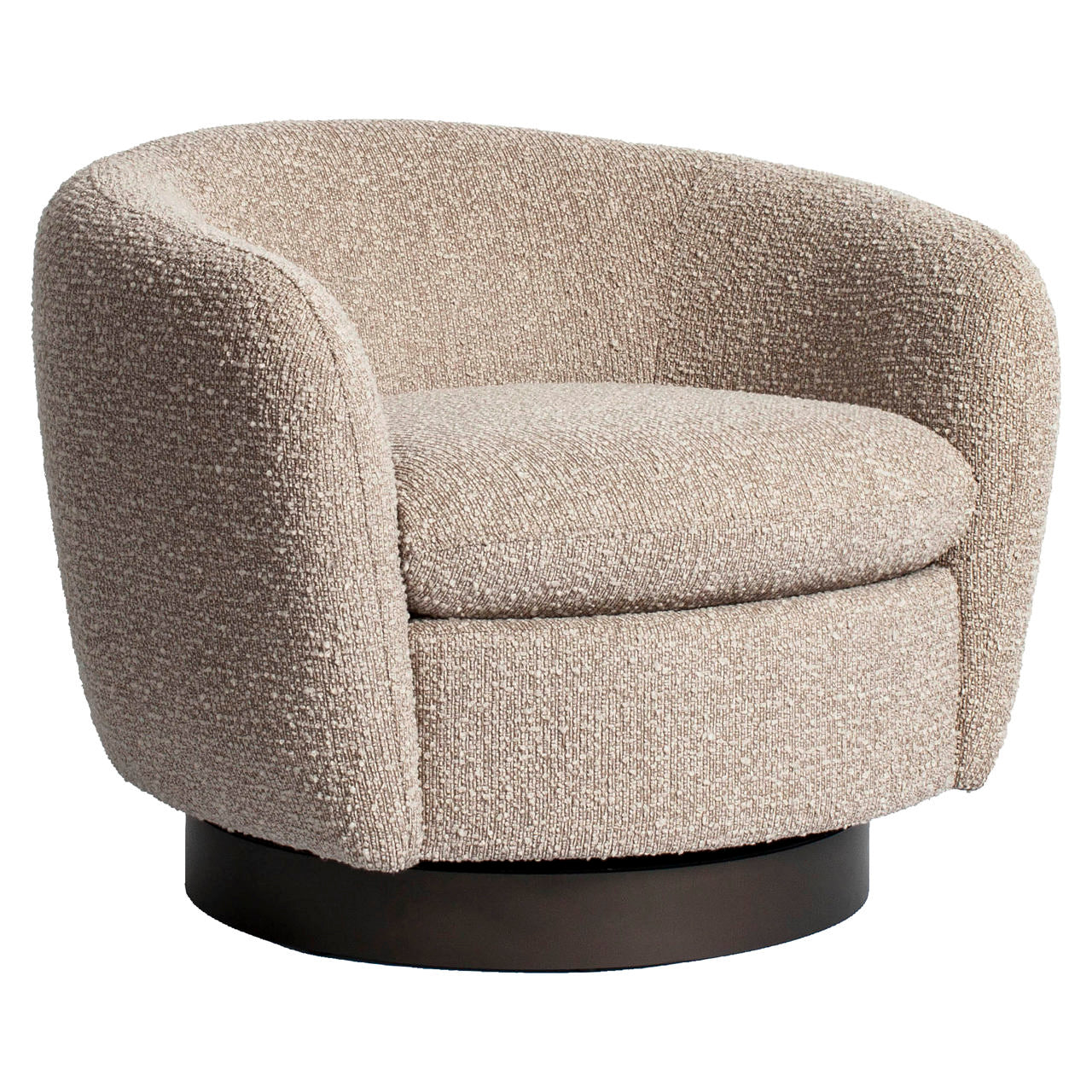 Lounge chair Colmar natural chunky swivel