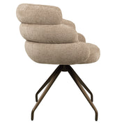 Dining chair Kayla mocca boldweave swivel
