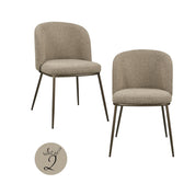 Dining chair Elvi mocca chunky fire retardant (Set of 2)