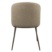 Dining chair Elvi mocca chunky fire retardant (Set of 2)