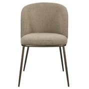 Dining chair Elvi mocca chunky fire retardant (Set of 2)