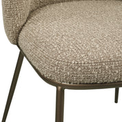 Dining chair Elvi mocca chunky fire retardant (Set of 2)