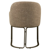 Dining chair Hadley brown tweed fire retardant