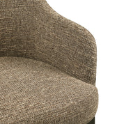 Dining chair Hadley brown tweed fire retardant