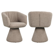 Dining chair Madeline mocca chunky swivel