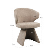 Dining chair Zenith mocca boldweave