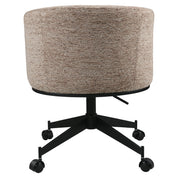 Dining chair Rochenne mocca linear swivel on wheels