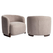 Lounge chair Hannah mocca chunky fire retardant