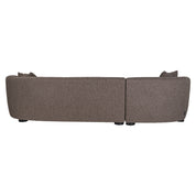 Sofa Pandora brown chunky lounge left