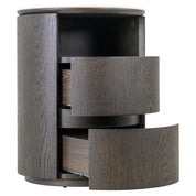 Nightstand Nando brown 2-drawers