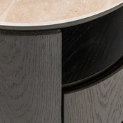 Nightstand Nando brown 2-drawers