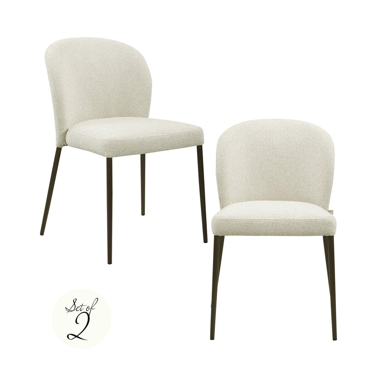 Dining chair Stacker  biscotti fire retardant (Set of 2)