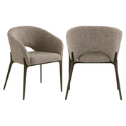 Dining chair Kenzi brown tweed