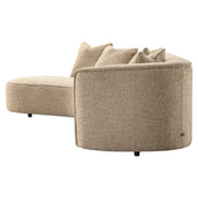 Sofa Romero sand tweed ottoman left fire retardant