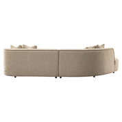 Sofa Romero sand tweed ottoman left fire retardant
