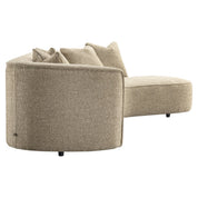 Sofa Romero sand tweed ottoman right fire retardant