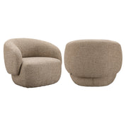 Lounge chair Milano sand tweed fire retardant