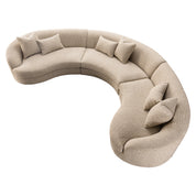 Sofa Morena cream blockweave 3-seater arm left + corner + 3-seater arm right