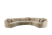 Sofa Morena cream blockweave 3-seater arm left + corner + 3-seater arm right