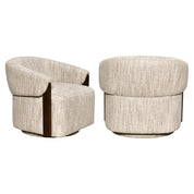 Lounge chair Marina natural softweave swivel fire retardant