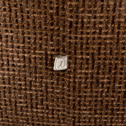 Lounge chair Marina brown blockweave swivel fire retardant