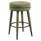 Counter stool Tenashar green blockweave swivel