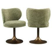 Dining chair Amely pistache softweave swivel
