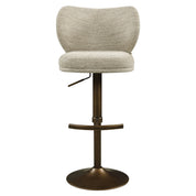 Bar stool Amely natural softweave swivel