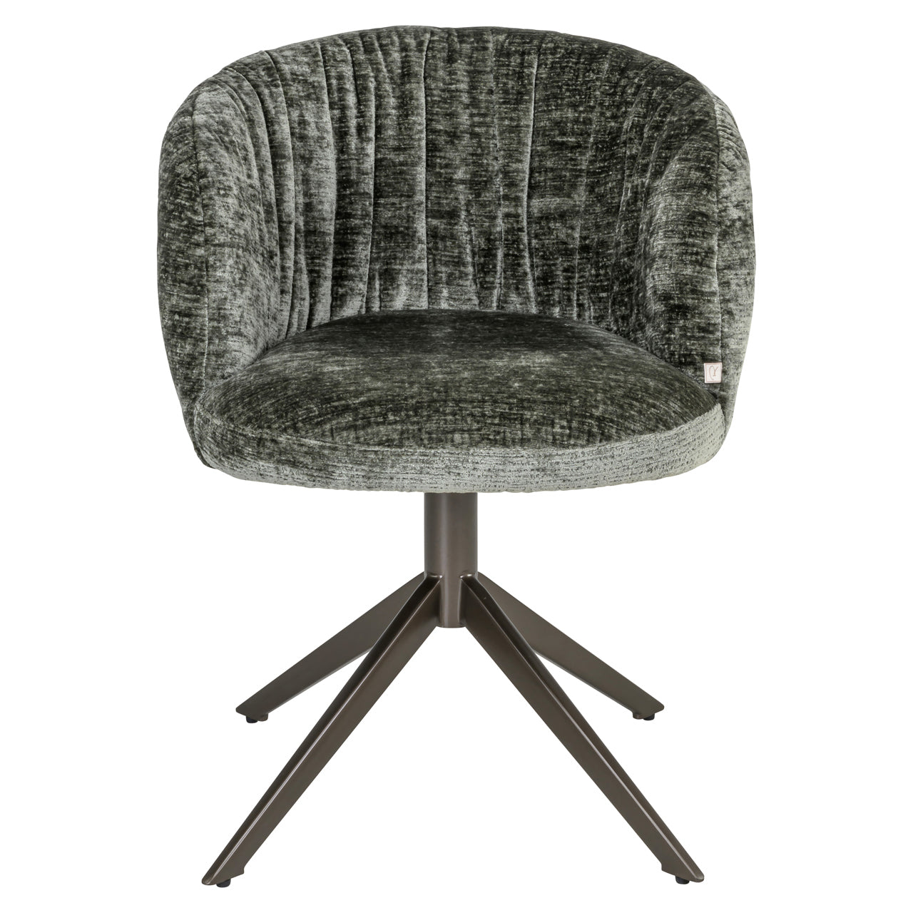 Dining chair Cassi sage chenille swivel