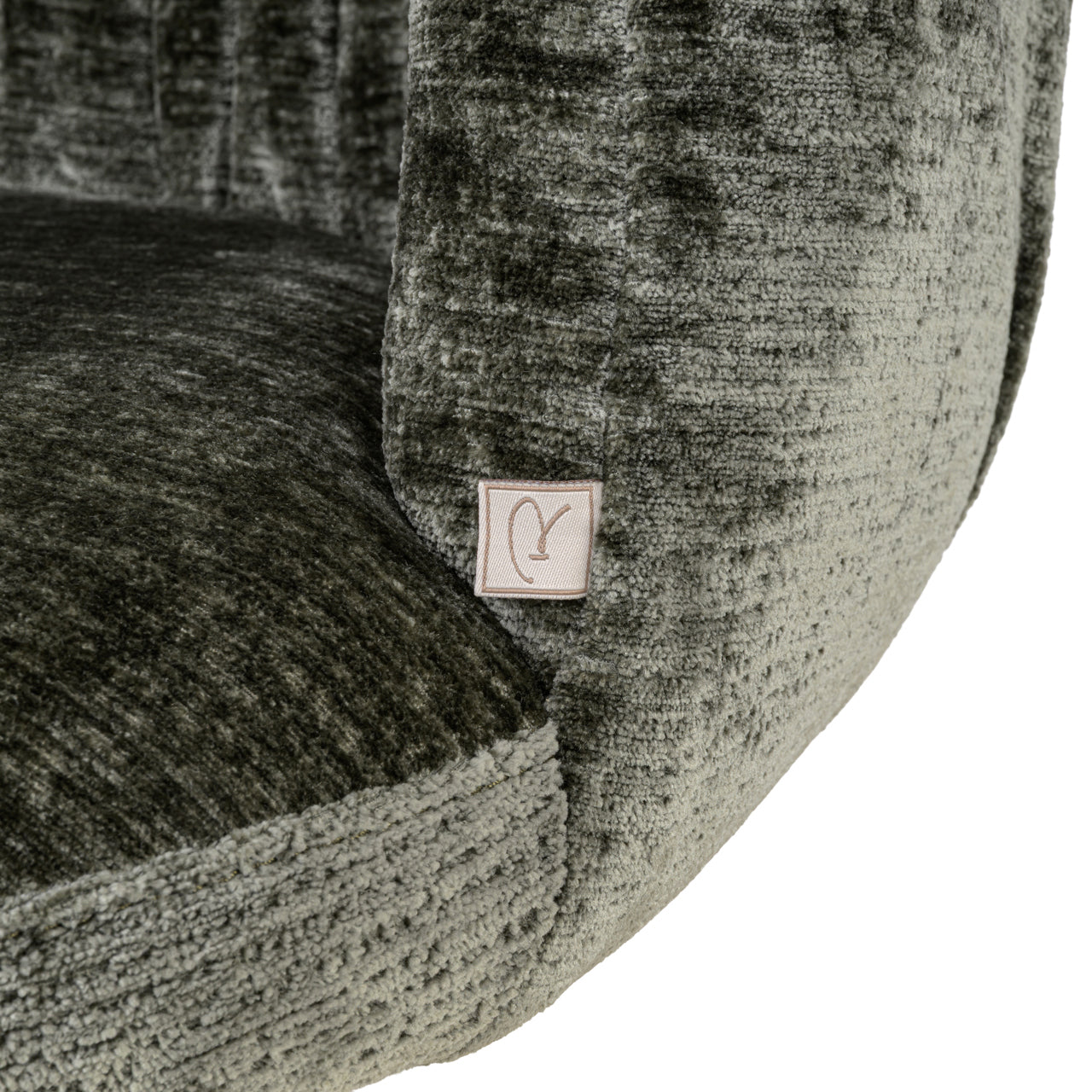 Dining chair Cassi sage chenille swivel