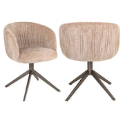 Dining chair Cassi sand soft swivel