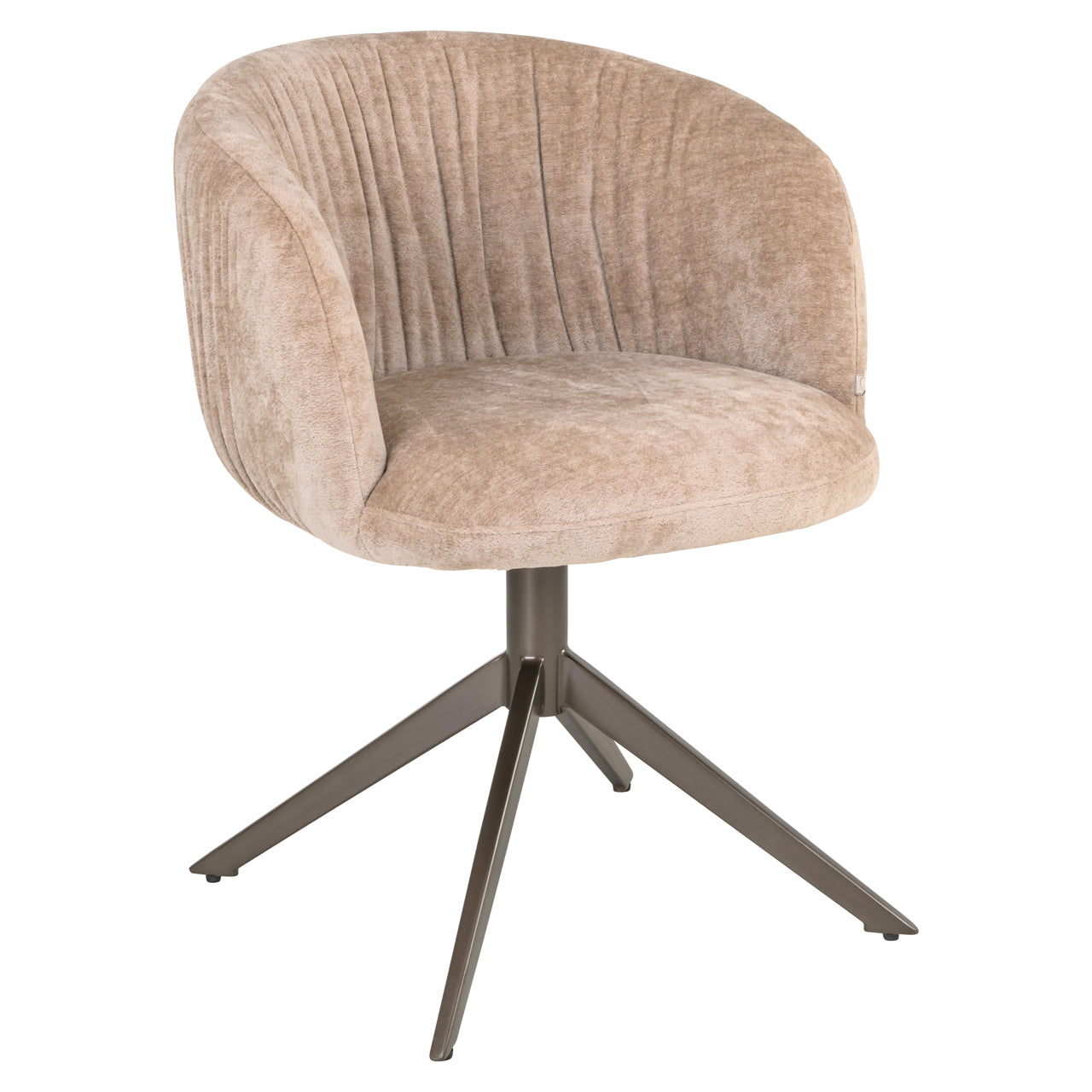 Dining chair Cassi sand soft swivel
