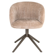 Dining chair Cassi sand soft swivel
