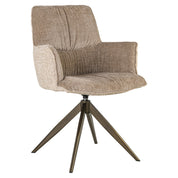Dining chair Chase cream blockweave swivel
