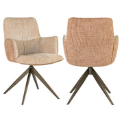 Dining chair Chase ginger jacquard swivel
