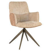 Dining chair Chase ginger jacquard swivel